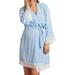 Avamo Women Robe Soft Lace Trim Kimono Robes Maternity Sleepwear Loungewear Pajama Dress for Breastfeeding