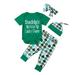 Baby Girl Boy ST Patrick's Day Outfit Daddy's Little Lucky Charm Romper Bodysuit Pant Hat Headband Sets Newborn Clothes