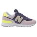 New Balance Women's 574 Shoes Navy with Grey & Green