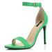 DailyShoes Strap Stiletto Heels High Heel Sandal Buckles Ankle Open Toe Sandals Summer Shoes Nighttime for Women Green,pu,5