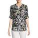 Calvin Klein Womens Printed Hi-Low Button-Down Top