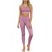 Sexy Dance Womens Plain Fitness Yoga Set Workout Fitness Suit Ladies Workout Fitness Shaper Tank Tops + Sports Gym Exercise Elastic Push Up Leggings 2 Piece