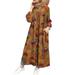 ZANZEA Womens Dresses Long Sleeve Vintage Floral Printed Muslim Holiday Islamic Long Dress