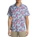 IZOD Men's Short Sleeve Dockside Chambray Patterned Shirt