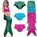 3PCS Girl Kids Mermaid Tail Swimmable Bikini Set Bathing Suit Fancy Costume 3-9Year