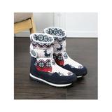 UKAP Ladies Kids Winter Warm Snow Boots Magic Tape Ankle Boots Platform Casual Shoes