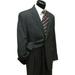 Mens Pinstripe - Stripe Two 2 Button Super Wool Business - Wedding 2 Piece Side Vented 2 Piece Suits For Men Notch Lapel Side Vented In 4 Colors