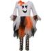 Bonnie Jean Girls Fall Halloween Holiday Ghost Appliqued Tutu Dress Legging Set