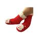 LUXUR Christmas Slippers Socks Boots Women House Mules Warm Winter Anti Skid Plush Pile Bootie Home Indoor Boots Socks