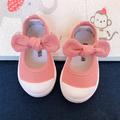 Baby Girls Boys Kids Bow Print Soft Rubber Sole Bottom Walking Casual Wild Canvas Shoes