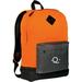 Monogrammed Neon Orange Retro Backpack with Embroidered Initial