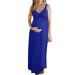 MAWCLOS Women Maternity Nursing Solid Color Dress Summer Sleeveless V Neck Pregnant Dresses Strap Ruched Tanks Tops Sundress