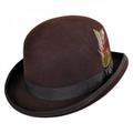 English Wool Felt Bowler Hat - XL - Brown