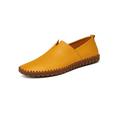 Daeful Men's Genuine Leather Loafers Driving Moccasins Slip On Casual Shoes Round Toe