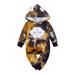 ZIYIXIN Baby's Girls Boys One-piece Romper Jumpsuit ,Warm Long Sleeve Zip Up Tie-dye Hooded Jumpsuit for Toddler Boys Girls