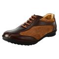 LIBERTYZENO Men's Walking Sneakers Genuine Leather Casual Lace Up Shoes