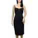 bebe Women's Illusion Cutout Cocktail Dress, Black, 6