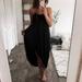 New Women's Irregular Wrap Maxi Dress Beach Style Baggy Dress Loose Casual Wear Fold Drape Dress