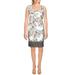 Donna Ricco Womens Floral Scuba Sheath Dress