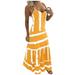 dresses summer dress for women Womens Tie-Dye Beach Pullover Maxi Boho Sundress Ladies Loose Long Slip Dress