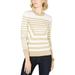 MICHAEL Michael Kors Womens Metallic Striped Pullover Sweater