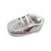 Infant Girls Silver Sparkle Glitter Laced Sneakers Baby Shoes