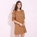 Womens Half Sleeve O-Neck Casual Mini T-shirts Dresses