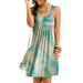 Colisha Tie Dye Dress for Women Casual Summer Above Knee Sleeveless Tank Sundress Ladies Beach Party Mini Dress