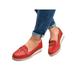 US Women's Casual PU Slip on Loafers Flats Low heel platform Daily Lolita Shoes