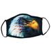 Reusable Faded Flag in Bald Eagle 5-Layer 2.5 Filters Cloth Face Mask - Washable Adjustable Earloop 10 Pack