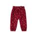 ZIYIXIN Kids Girls Corduroy Fall Spring Trousers,Slimming Flower Printed Warm Winter Jogger Bowknot Clothes