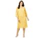 Roaman's Women's Plus Size Off-The-Shoulder Lace Dress With Bell Sleeves Dress