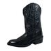 Smoky Mountain Kids Denver Leather Western Cowboy Boot, 3 Little Kid - Black