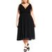 City Chic Womens Plus Polka Dot Sleeveless Cocktail Dress