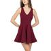 Juniors' B. Smart Sleeveless V Neck Dress with Bow Back