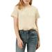 Allegra K Junior's Raglan Sleeve Pleated Round Neck Casual Embroidered Blouse Top