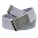 Cut to Fit Men's Golf Casual Belt Antique Silver Flip Top Buckle 1.5 Width with Adjustable Canvas Web Belt Medium Gray