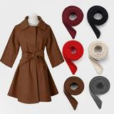 ZDMATHE Women Girls Woolen Waist Belt Jacket Belt Solid Color Wide Waist Band For New Overcoat Accessories