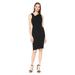 CALVIN KLEIN Womens Black Sleeveless Jewel Neck Knee Length Body Con Wear To Work Dress Size 16