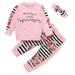 Styles I Love Baby Toddler Girls Daddy's Little Princess Flower Long Sleeve Top and Pants, Headband 3pcs Cotton Outfit (100/18-24 Months)