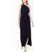 Calvin Klein Womens Embellished One Shoulder Formal Dress