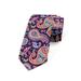 Paisley Necktie, Retro Hippie Motives, Dress Tie, 3.7", Purple, by Ambesonne