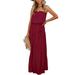 Women Strapless Dress Casual Solid Color Tube Dress Holiday Party Cocktail Maxi Long Dress