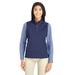 Ladies' Techno Lite Three-Layer Knit Tech-Shell Quarter-Zip Vest - CLASSIC NAVY - M