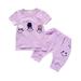 Baby Girls Boys Clothing Sets Smile Face Summer Girls Clothes Short Sleeve T-shirt+Short Kids Clothing Sets For 6M-4 Years