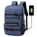 Laptop Casual Backpack College Backpacks With USB Chargin Port and Lock- Grey