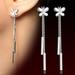 Women's Fashion 925 Sterling Silver Elegant Tassel Butterfly Earrings