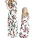 Colisha Summer Floral Dress for Women Girls Boho Beach Crewneck Empire Waist Printed Dress Maxi Sundress