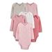 Child of Mine by Carter's Baby Girl Basic Long Sleeve Bodysuits, 6-Pack