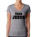 Awkward Styles Team Jesus V Neck T-Shirt for Her Christian Shirts Christian Black Clothes for Women Team Jesus T-Shirt Christ Tshirt for Ladies Christian Gifts Jesus Shirts Jesus Clothing Collection